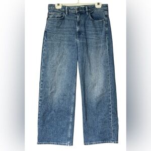 EUC L148 DENIM WYCKOFF WIDE-LEG cropped JEAN SZ 30